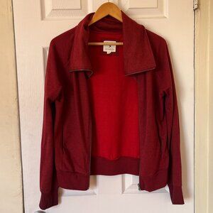 Maroon Forever 21 Full-Zip Jacket